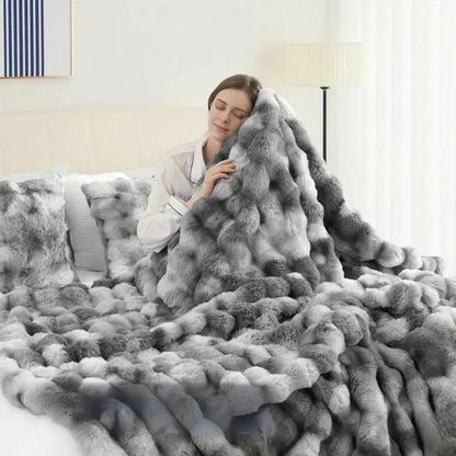 Tie Dye Faux Fur Blanket