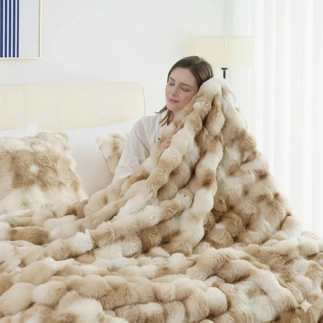 Tie Dye Faux Fur Blanket