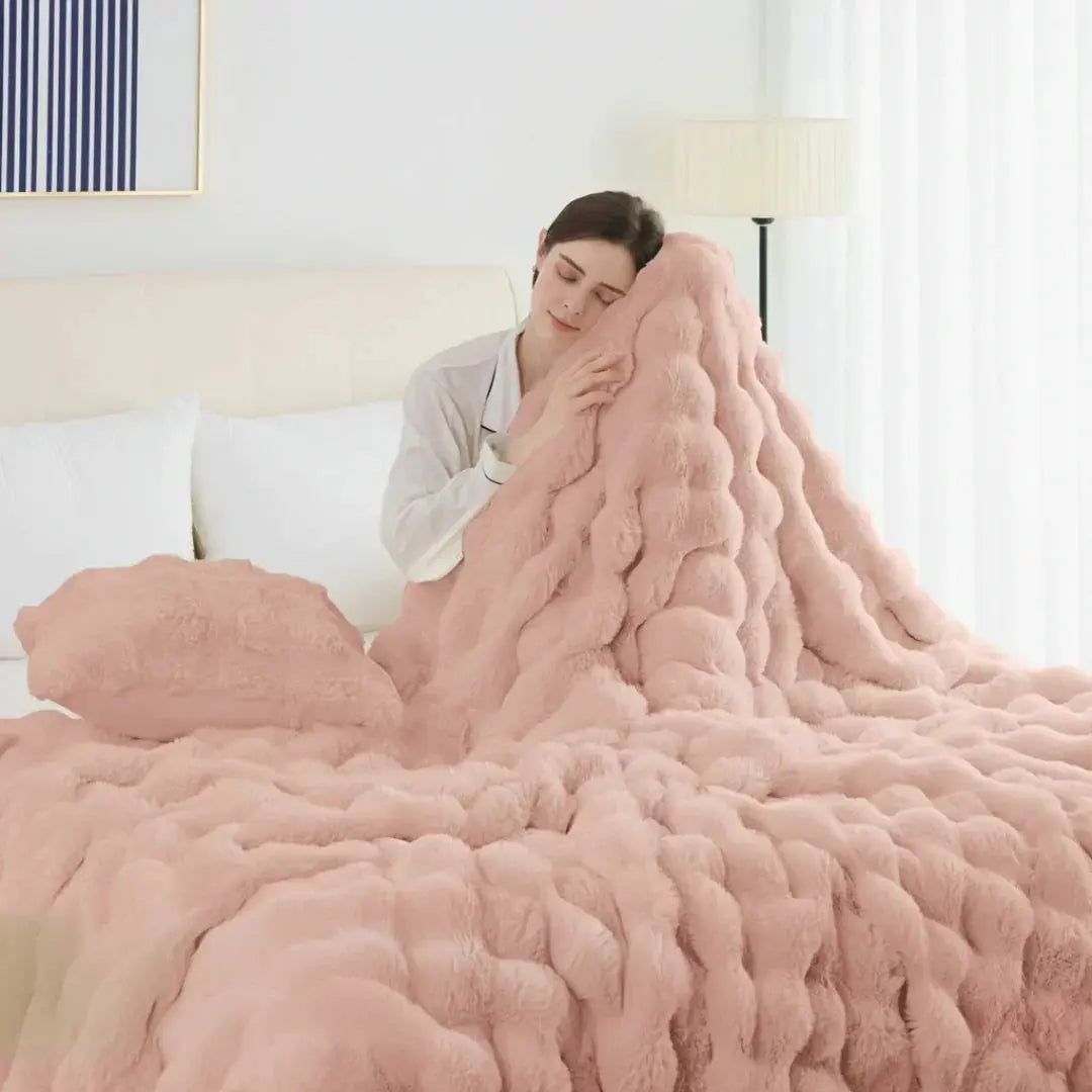 Tie Dye Faux Fur Blanket