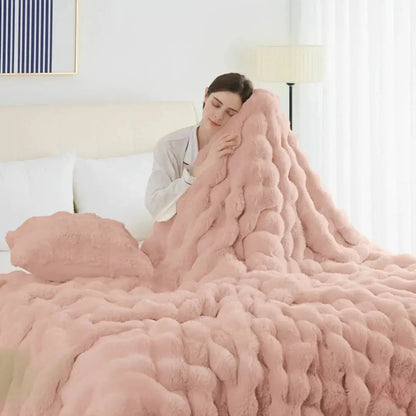 Tie Dye Faux Fur Blanket