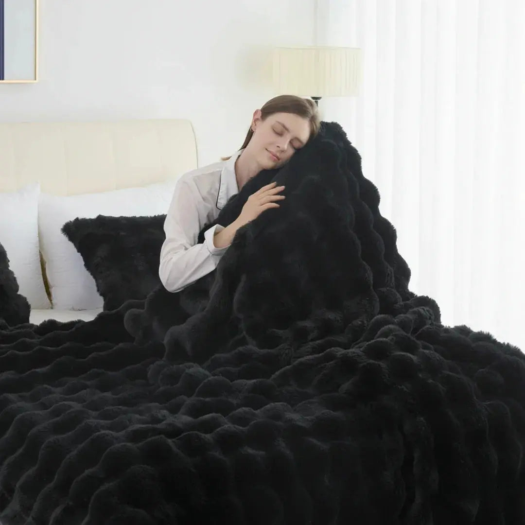 Tie Dye Faux Fur Blanket