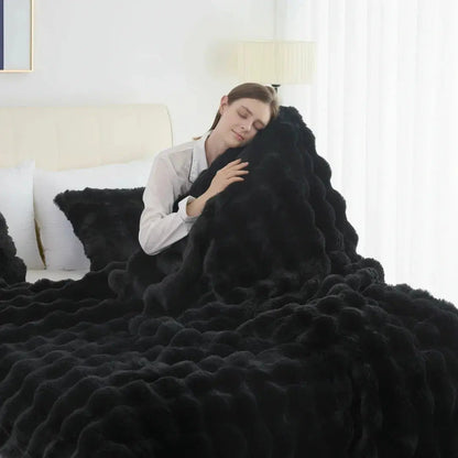 Tie Dye Faux Fur Blanket