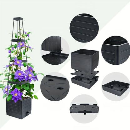 Self-Watering Raised Garden Bed – Trellis & Wheels