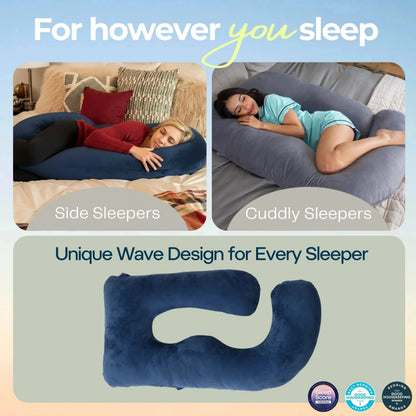 U-Shaped Pregnancy Pillow with Microfibre Filling