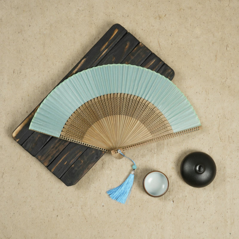 Foldable Silk and Bamboo Hand Fan