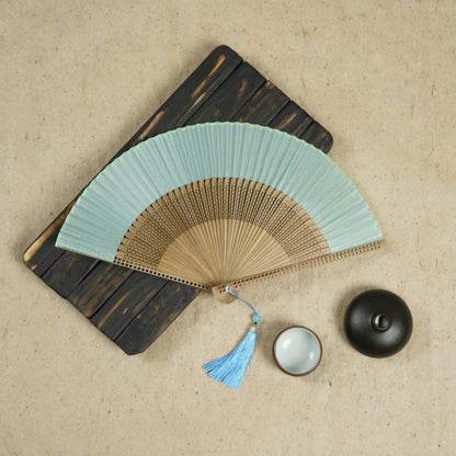 Foldable Silk and Bamboo Hand Fan