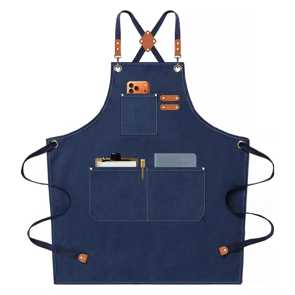 Kitchen Apron with Large Pockets