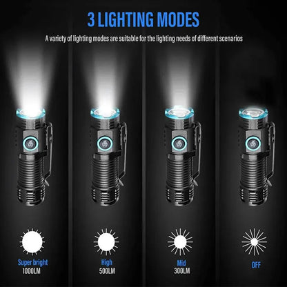 Compact Rechargeable LED Flashlight