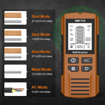 3-in-1 Stud Finder – Metal, Wood & Cable Detector
