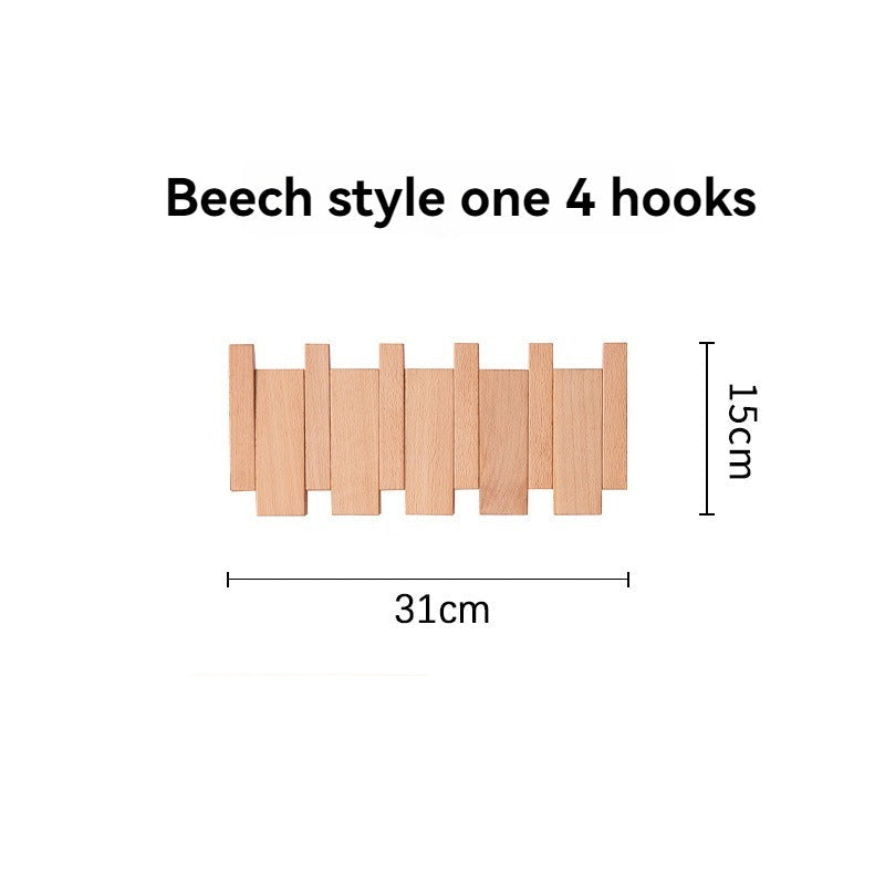 Piano-Style Wooden Coat Rack