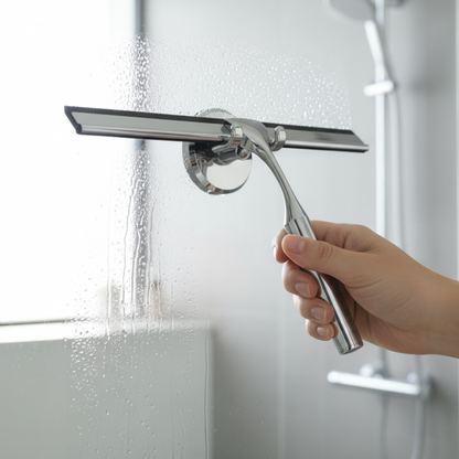 Stainless Steel Window Squeegee with Hook – Shower & Glass