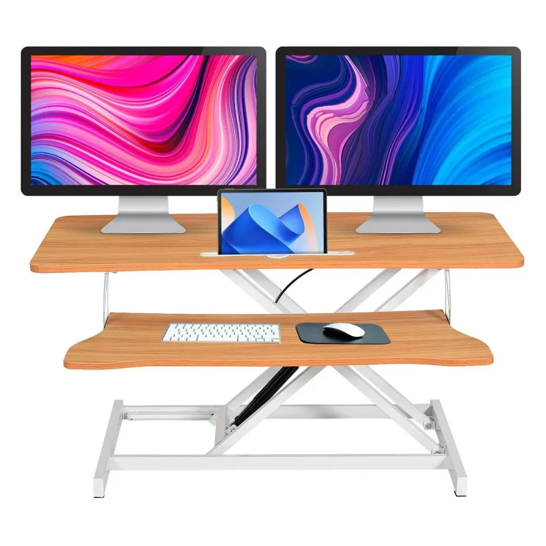 37-Inch Standing Desk Riser – Dual-Tier Sit-Stand Converter