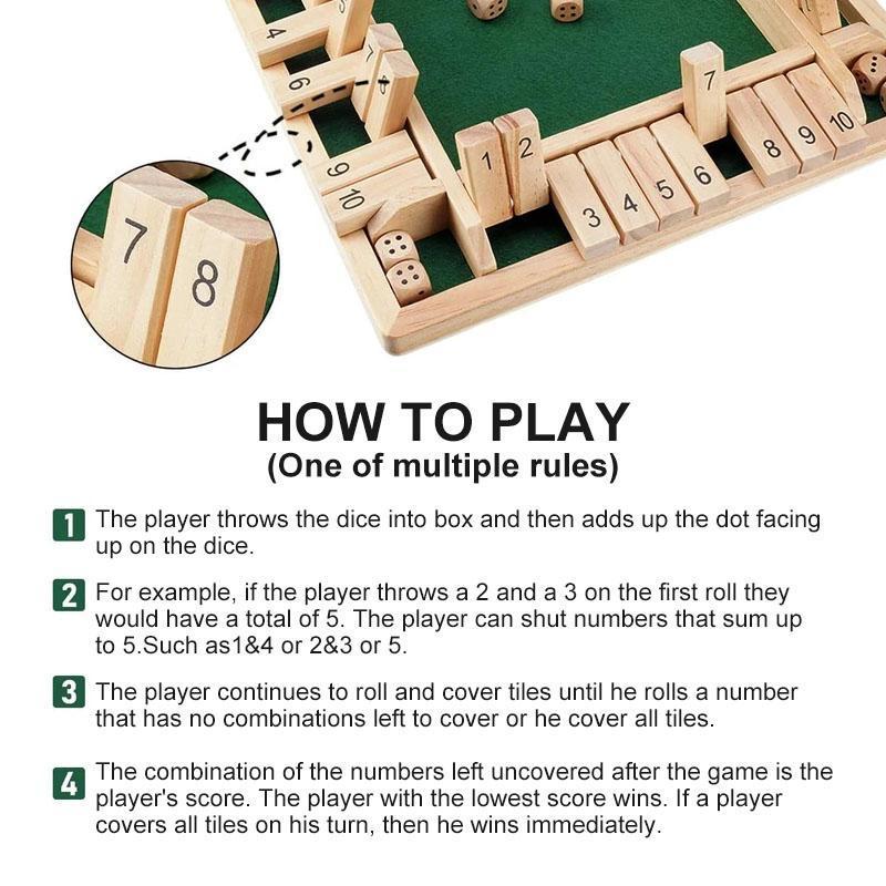 Wooden Number Board Game – 2–4 Player Family Maths Game – image 4