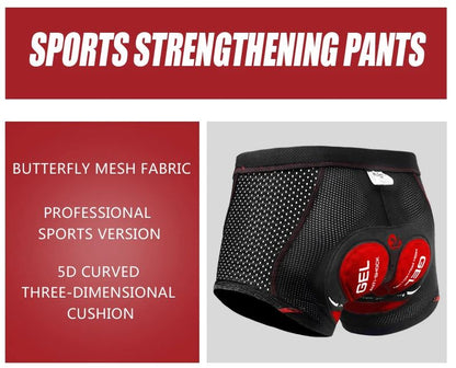 Unisex cycling shorts with chamois - breathable, quick-drying, water-repellent, and comfortable fit