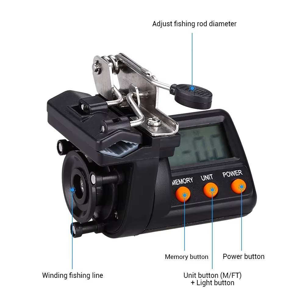 Digital Fishing Line Counter – Clip-On Tackle Depth Tracker