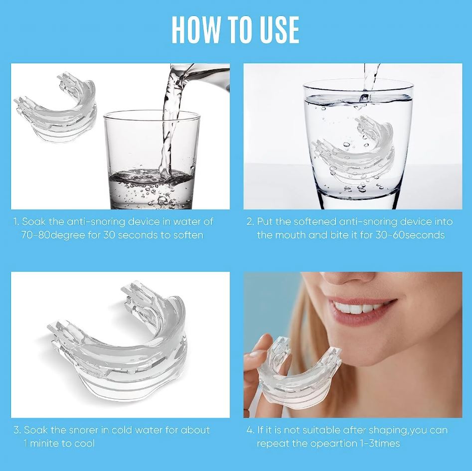 Advanced Anti-Snore Mouthpiece – Adjustable, Comfortable Snoring Solution for Men & Women – Improve Sleep & Reduce Apnea