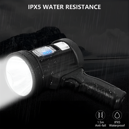 100000 Lumen LED Spotlight – Rechargeable Ultra-Bright Torch
