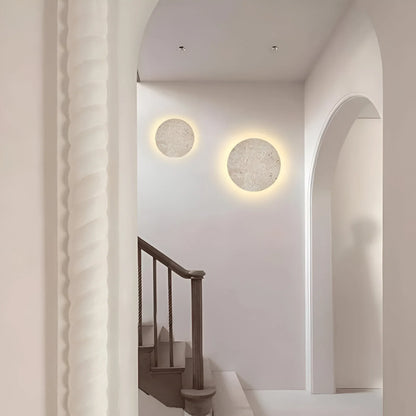 Round Stone LED Wall Light Indoor Outdoor Lamp