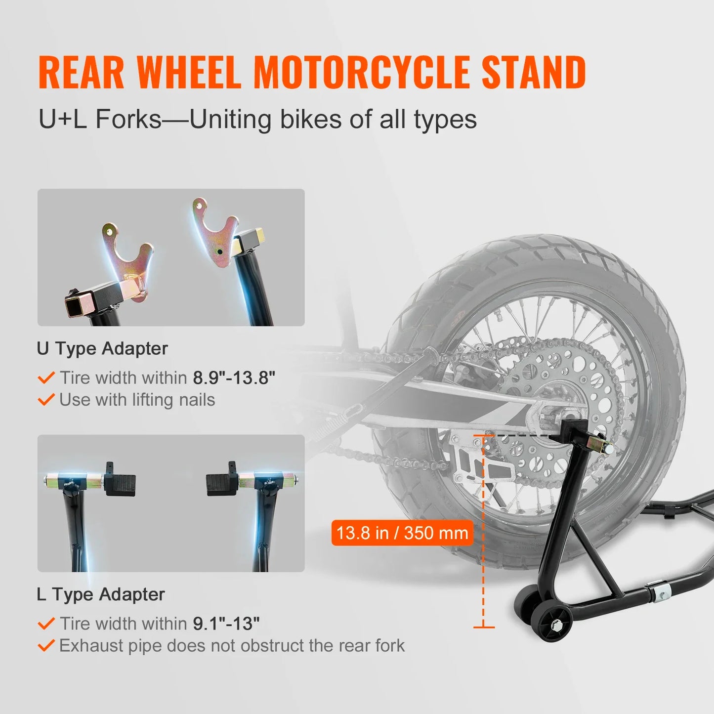 Motorcycle Front & Rear Lift Stand 850lb
