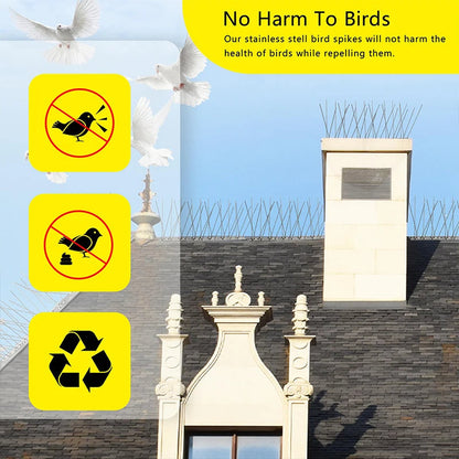 Stainless Steel Bird Repellent Spikes for Outdoors