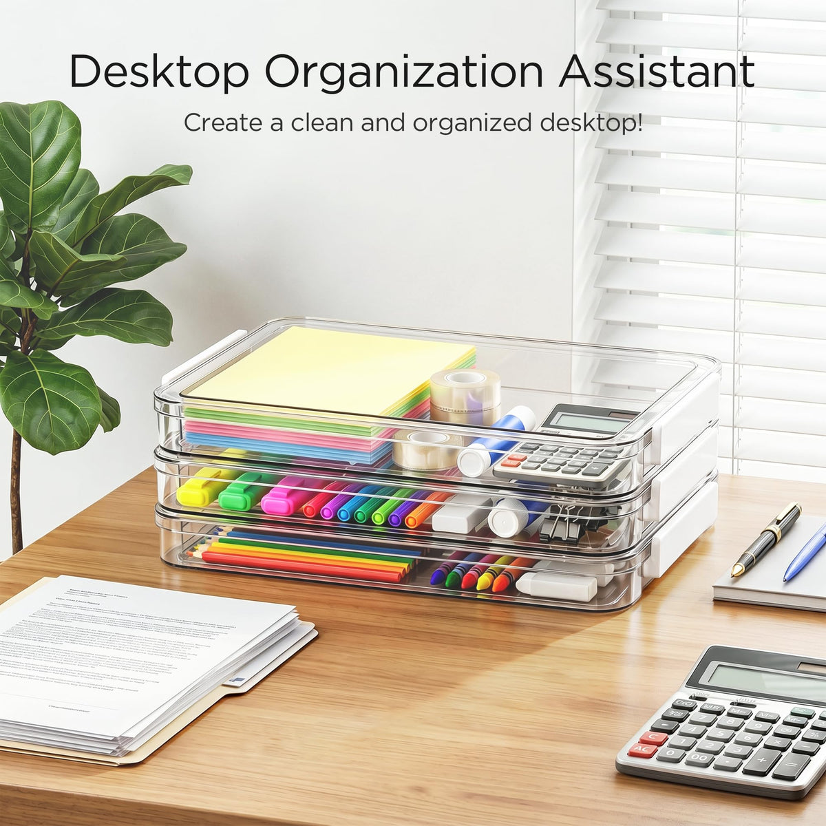 Acrylic Paper Organiser – 3 Pieces