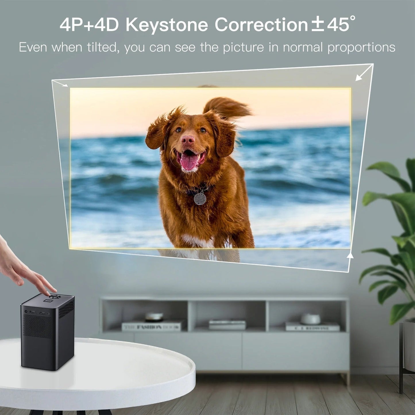 Smart Android Projector with WiFi & Bluetooth – 4K Supported