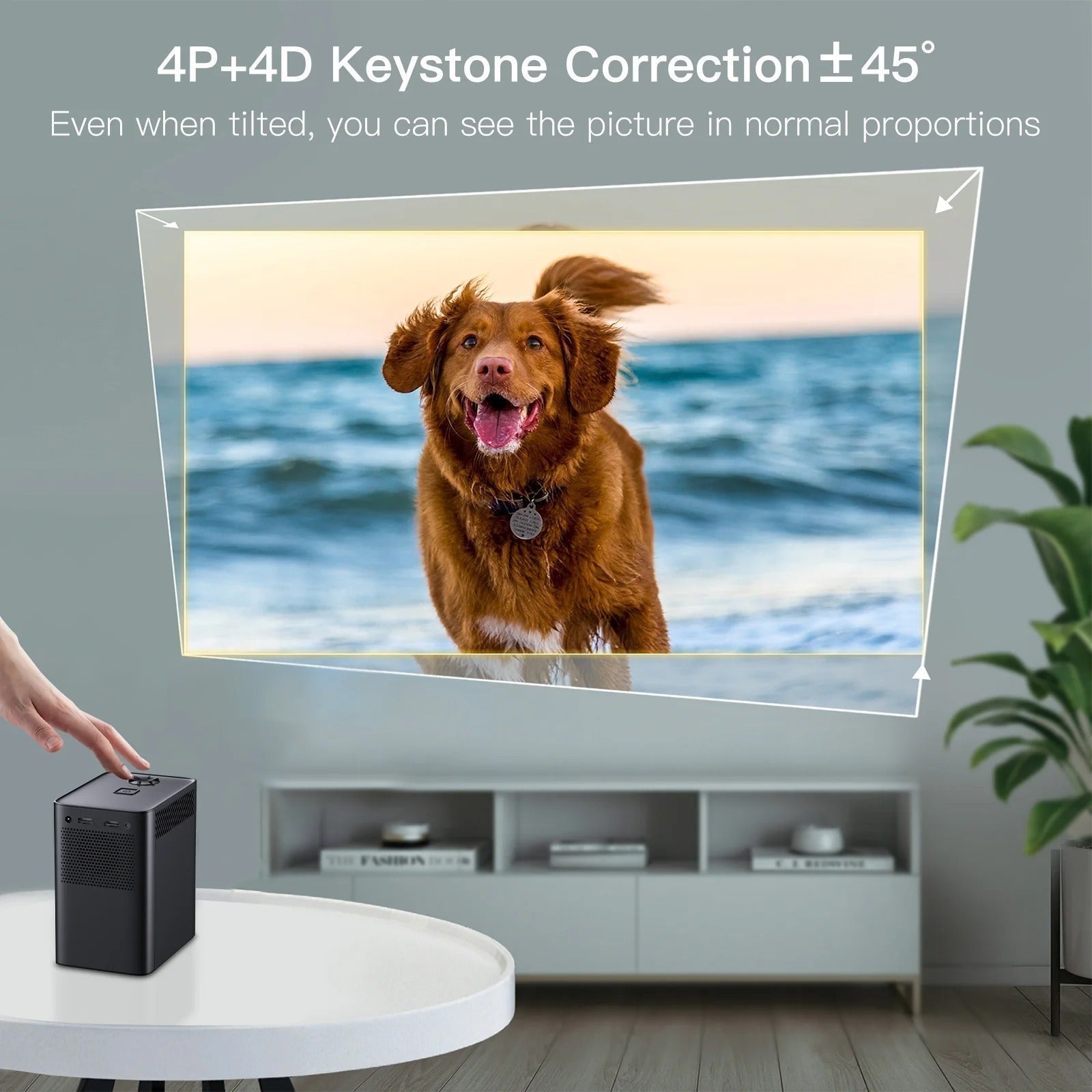 Smart Android Projector with WiFi & Bluetooth – 4K Supported