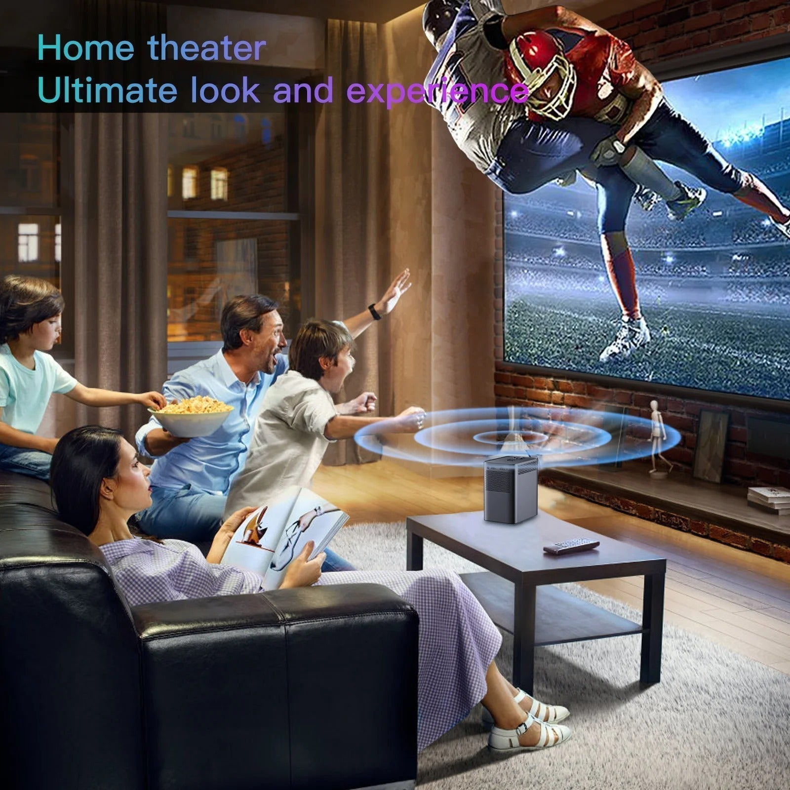 Smart Android Projector with WiFi & Bluetooth – 4K Supported