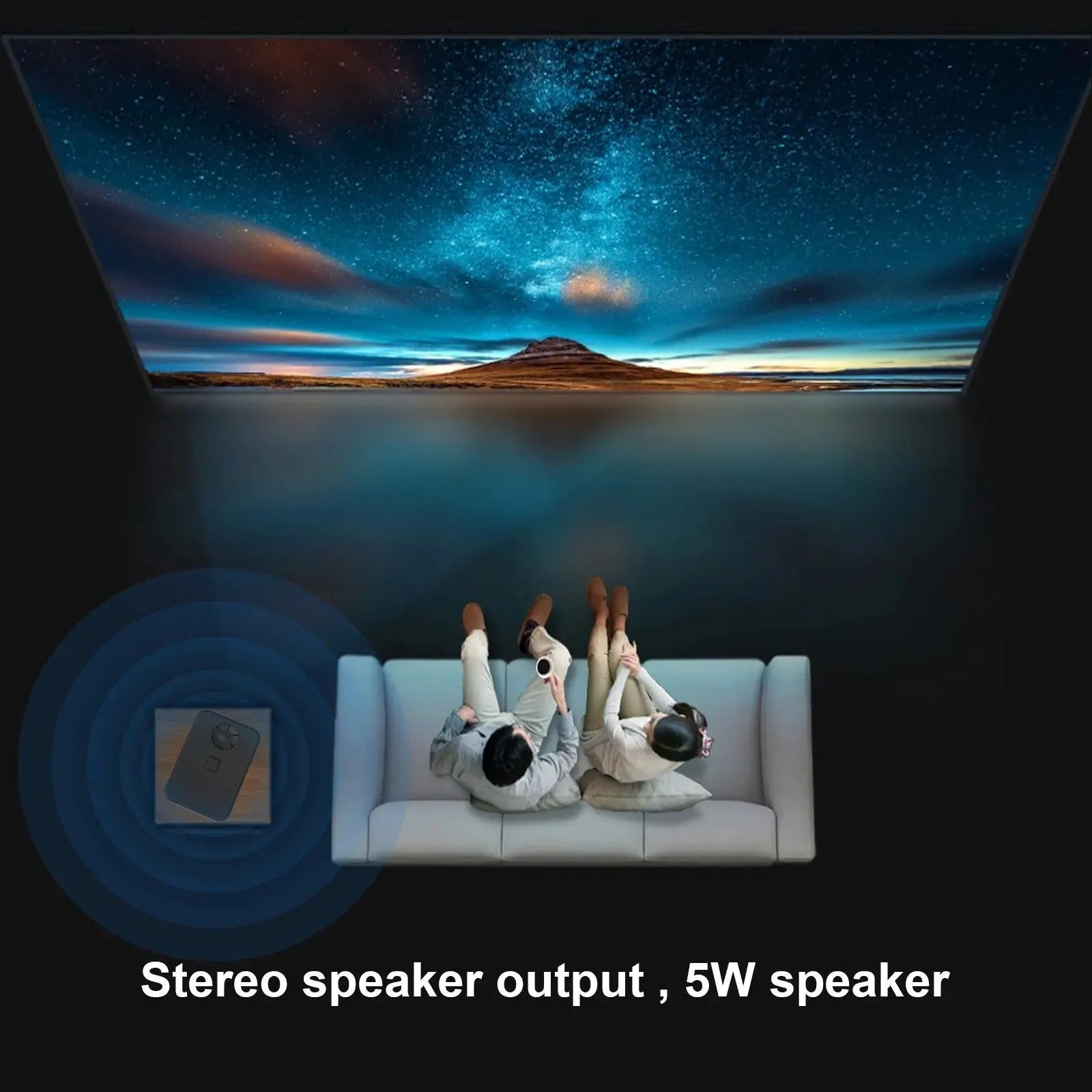 Smart Android Projector with WiFi & Bluetooth – 4K Supported