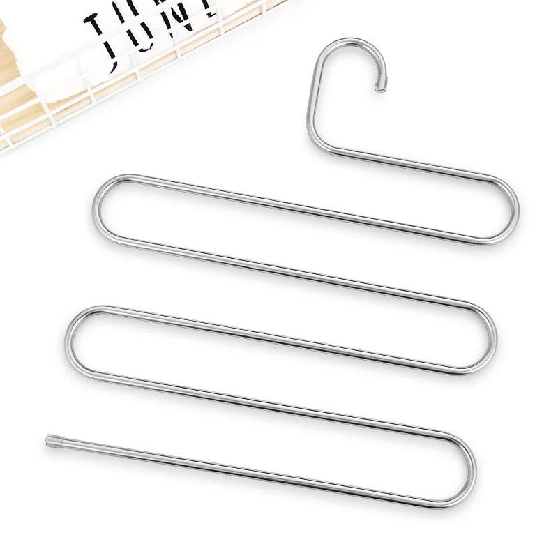 5-Layer Stainless Steel S-Shaped Clothes Hanger