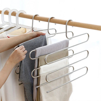 5-Layer Stainless Steel S-Shaped Clothes Hanger