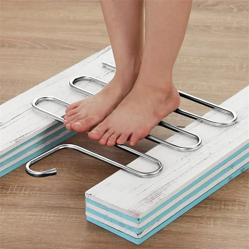 5-Layer Stainless Steel S-Shaped Clothes Hanger