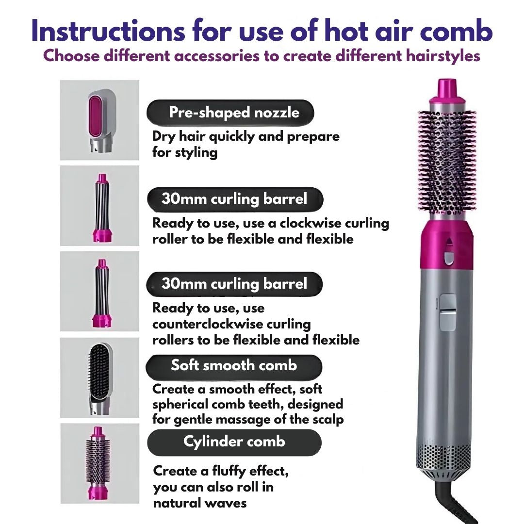 5-in-1 Hair Styler with Air Technology for Easy Styling