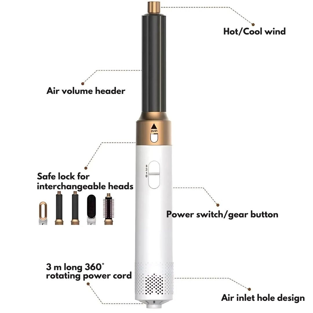 5-in-1 Hair Styler with Air Technology for Easy Styling