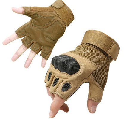 Military Tactical Gloves – Half Finger, Knuckle Protection