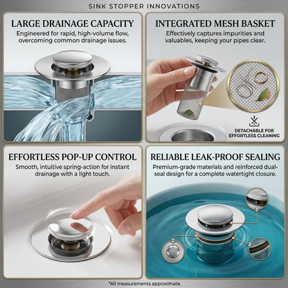 Pop-Up Anti-Clogging Sink Strainer