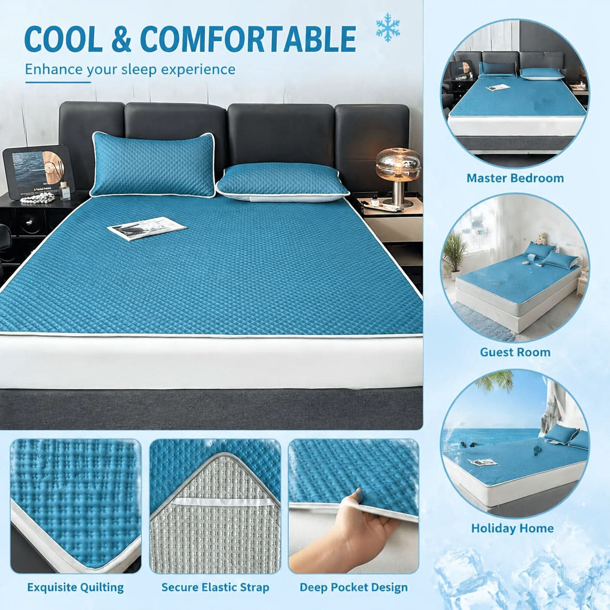 Foldable Cooling Sleep Mat – Breathable Summer Bed Pad – image 3
