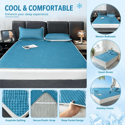 Foldable Cooling Sleep Mat – Breathable Summer Bed Pad – image 3