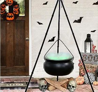 Halloween Witch Cauldron Decor - Lighted Candy Bowl