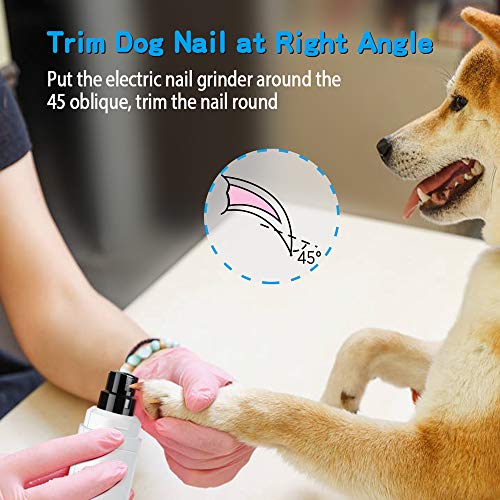 Electric Pet Nail Grinder – 2-Speed Dog & Cat Trimmer