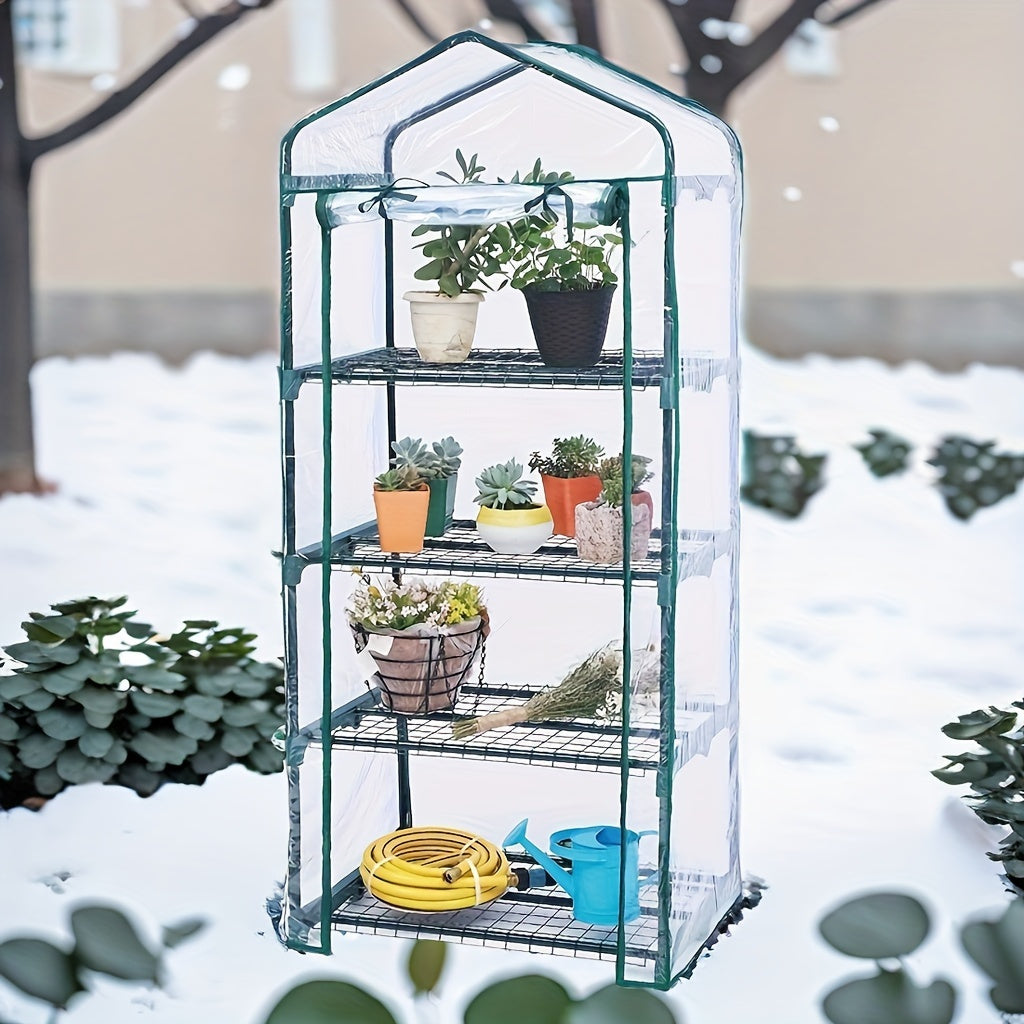 4-Tier Greenhouse PVC Cover – Waterproof Plant Protector