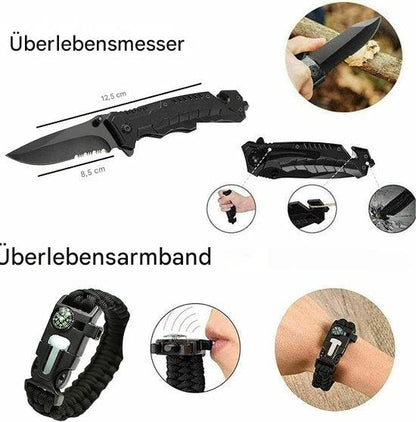 15-in-1 Emergency Survival Kit with Tools, Lights and Power Bank