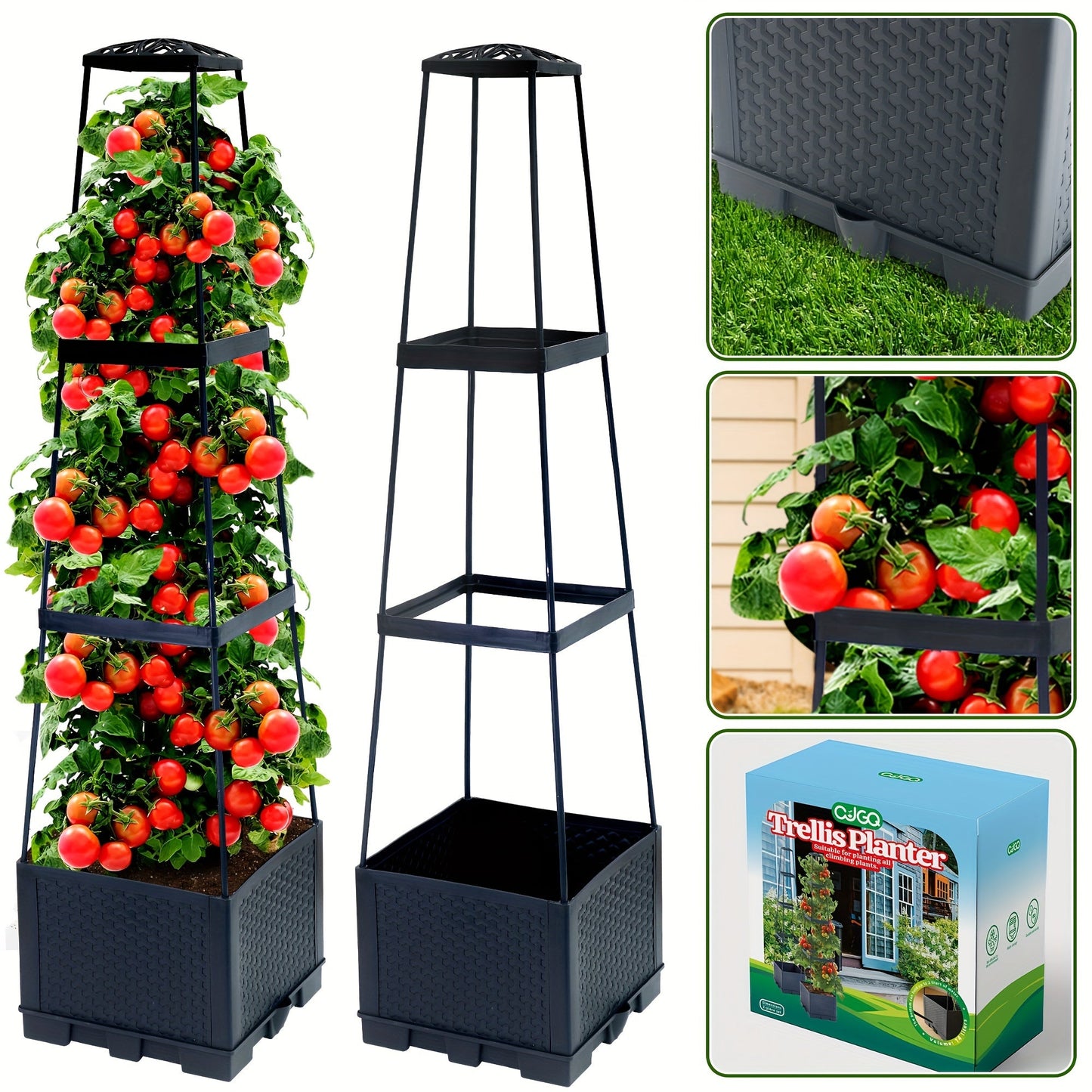 Self-Watering Tomato Planter with Trellis Box