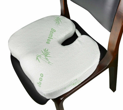 Back & Seat Cushion – Memory Foam Lumbar Support for Chairs