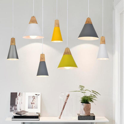 Wooden Pendant Light Minimalist Nordic Ceiling Lamp