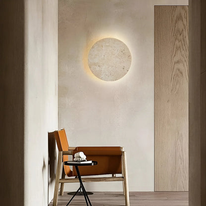Round Stone LED Wall Light Indoor Outdoor Lamp