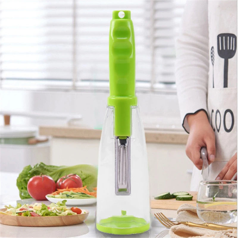 Multi-Function Apple & Vegetable Peeler with Storage Container