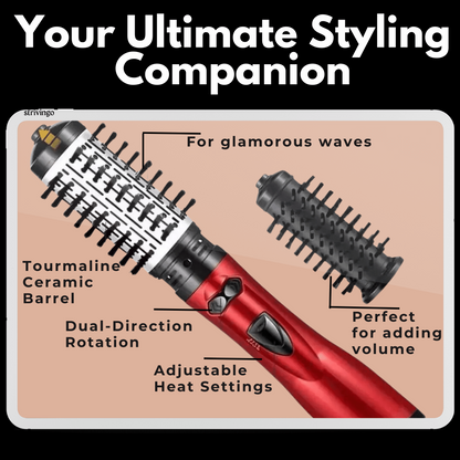 3-in-1 Rotating Hair Dryer Brush – Curling Styler