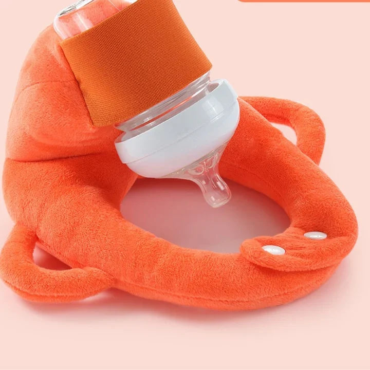 Baby Bottle Support Pillow with Elastic Bottle Strap