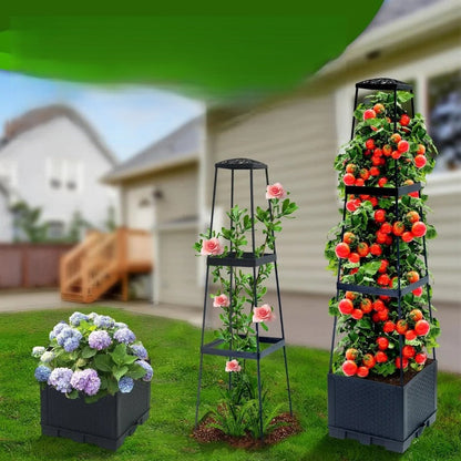Self-Watering Raised Garden Bed – Trellis & Wheels